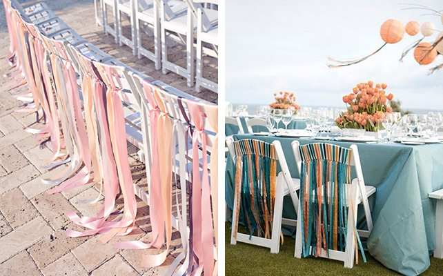 Декор стульев лентами