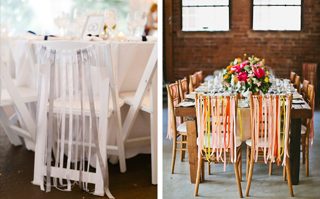 Декор стульев лентами