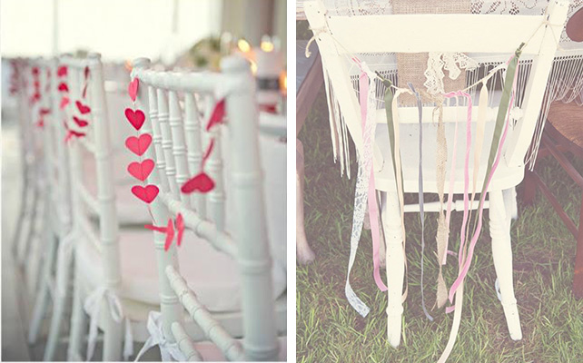 Декор стульев лентами