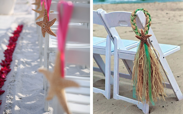Украшение стульев в морском стиле