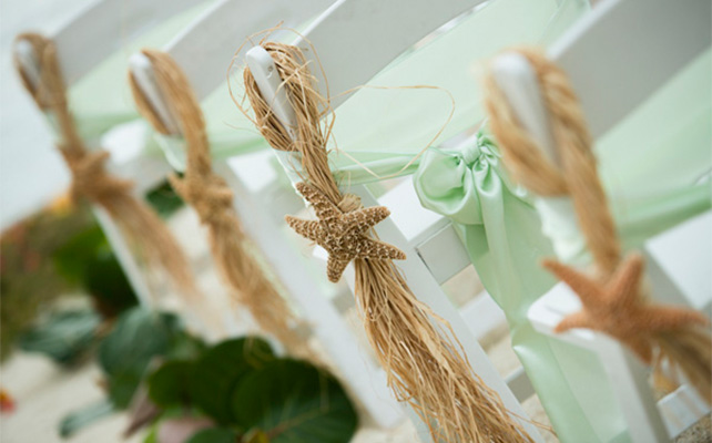 Украшение стульев в морском стиле