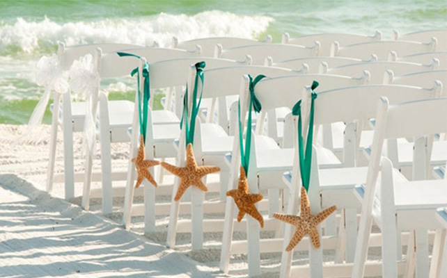 Украшение стульев в морском стиле