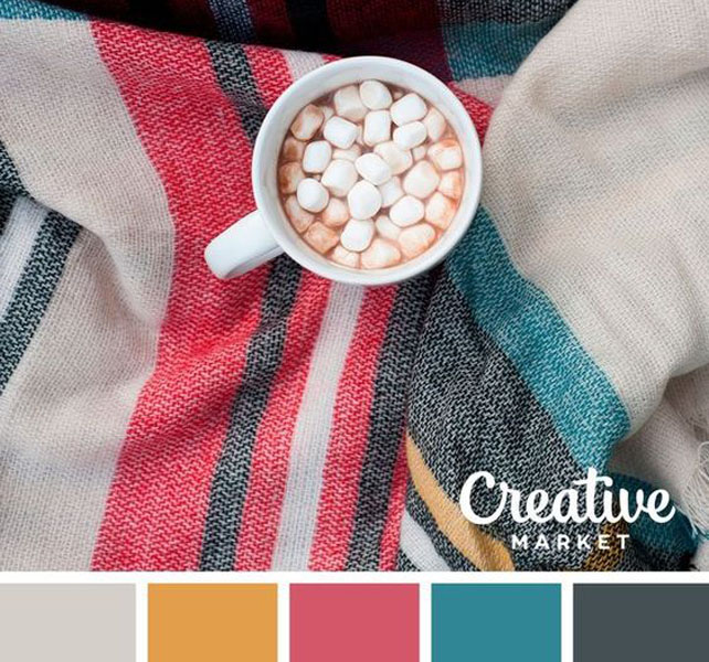 свадебная палитра на основе раскладки Pantone