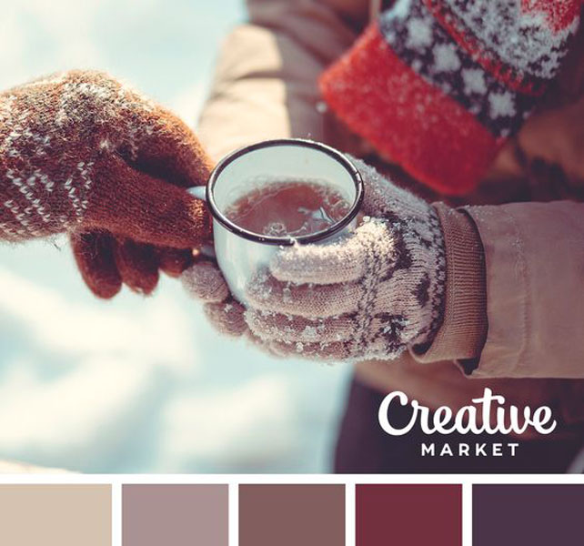 свадебная палитра на основе раскладки Pantone