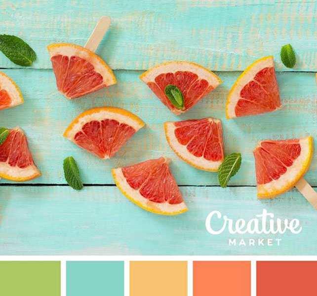 свадебная палитра на основе раскладки Pantone