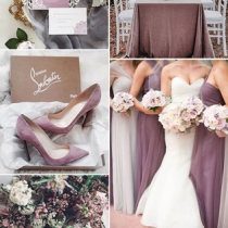 свадебный мудборд в бело-розовой цветовой гамме