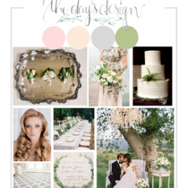 свадебный мудборд в пастельной цветовой гамме