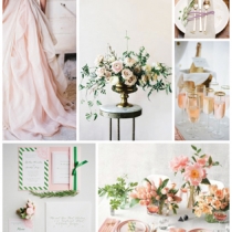 свадебный мудборд в пастельной цветовой гамме