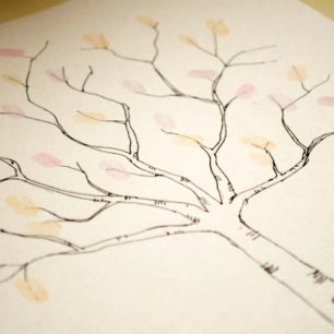 Как сделать дерево пожеланий с отпечатками
