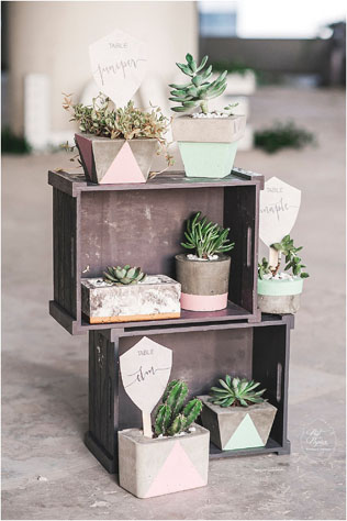 Тренд 2017 года: стильные свадебные детали из бетона 