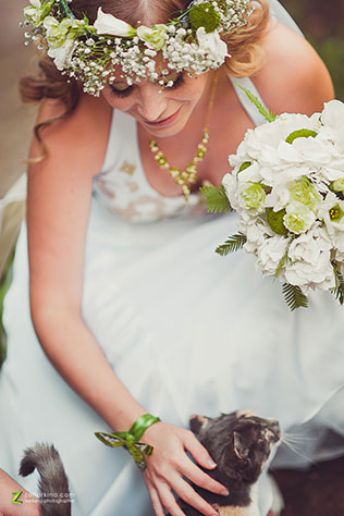 домашние любимцы на свадьбе, утро невесты