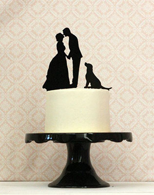 домашние любимцы на свадьбе, фигурки на торт