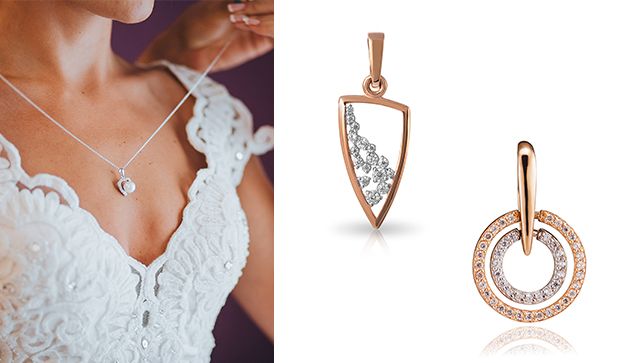 аксессуары невесты, ювелирная подвеска для невесты 