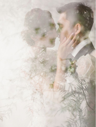 Вдохновение: свадебные фотографии с двойной экспозицией 