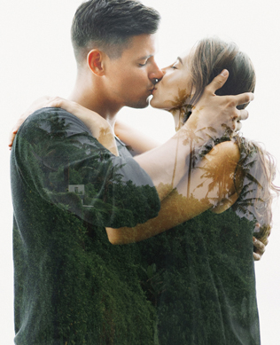 Вдохновение: свадебные фотографии с двойной экспозицией 