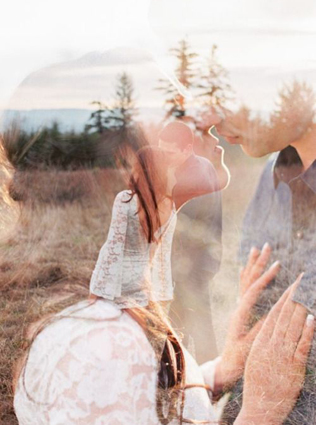 Вдохновение: свадебные фотографии с двойной экспозицией 