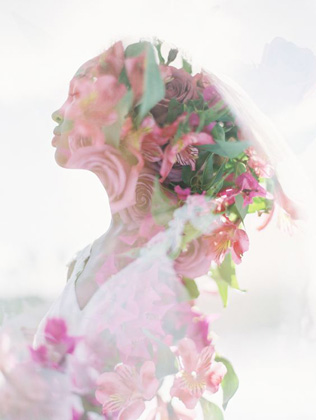 Вдохновение: свадебные фотографии с двойной экспозицией 