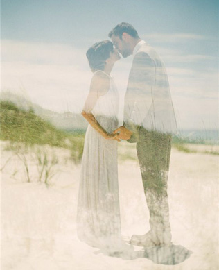 Вдохновение: свадебные фотографии с двойной экспозицией 