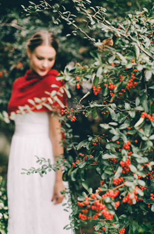 Дух Рождества: зимняя свадьба в ярко-красных тонах 