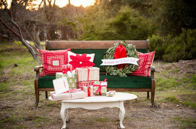 Дух Рождества: зимняя свадьба в ярко-красных тонах 