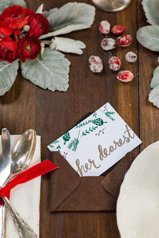 Дух Рождества: зимняя свадьба в ярко-красных тонах 