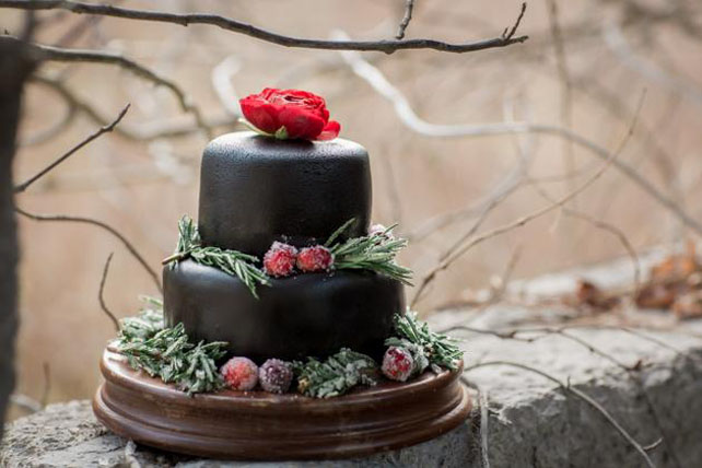 Дух Рождества: зимняя свадьба в ярко-красных тонах 