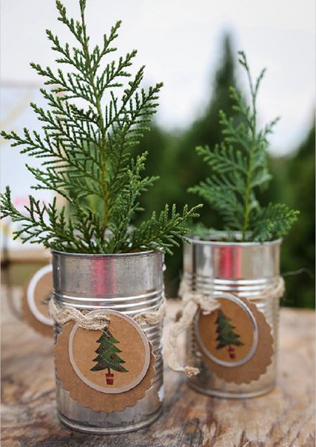 Свадьба в деталях: ели и еловые ветки 