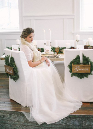 Свадьба в деталях: ели и еловые ветки 