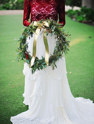 Свадьба в деталях: ели и еловые ветки 