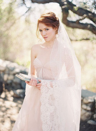 Изысканная тенденция: фата с узором в горошек 