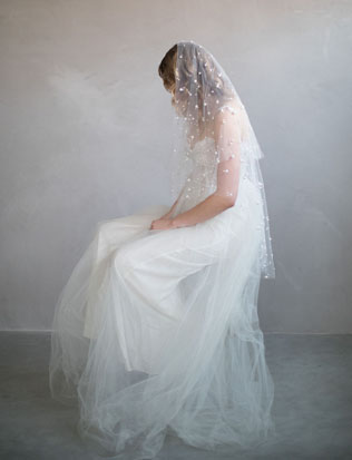 Изысканная тенденция: фата с узором в горошек 