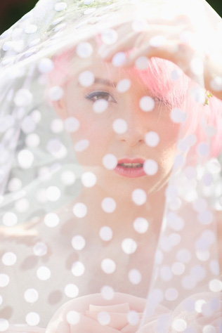 Изысканная тенденция: фата с узором в горошек 