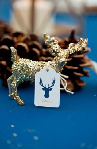 В ожидании зимы: фигурки оленей для декора свадьбы 