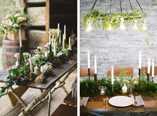 Роскошное украшение для стола, цветочные раннеры в рустикальном стиле