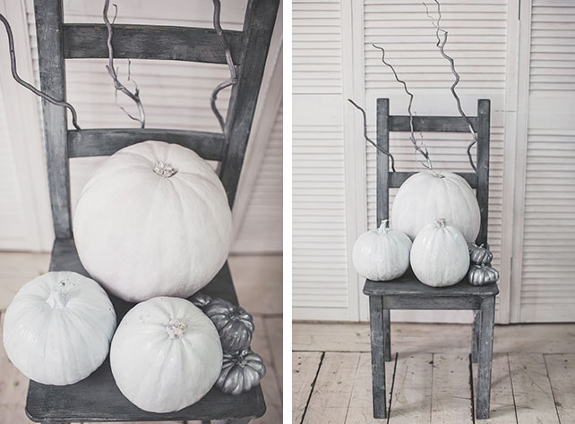 Frozen autumn, свадьба в серебристом цвете, декор свадьбы белыми тыквами