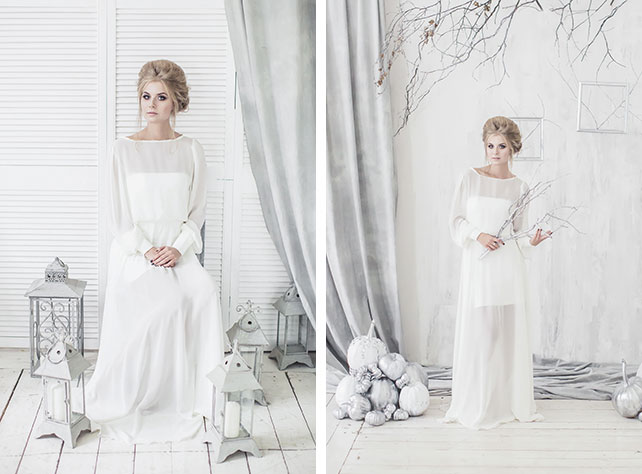 Frozen autumn, свадьба в серебристом цвете, фотосессия невесты