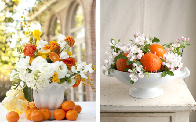 Фрукты в декоре свадебного стола