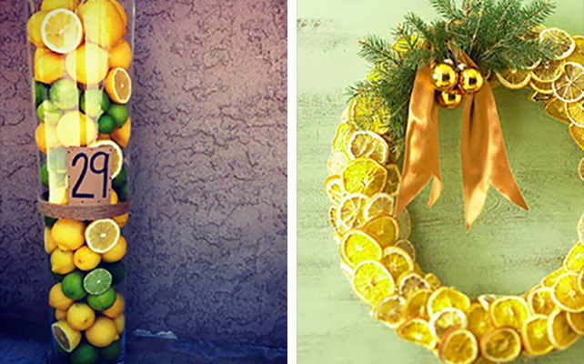 Фрукты в декоре свадебного стола