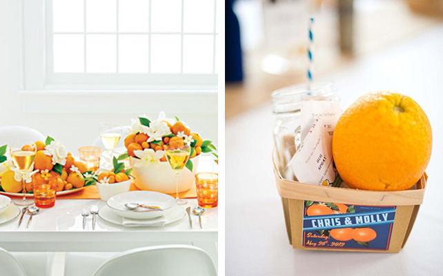 Фрукты в декоре свадебного стола