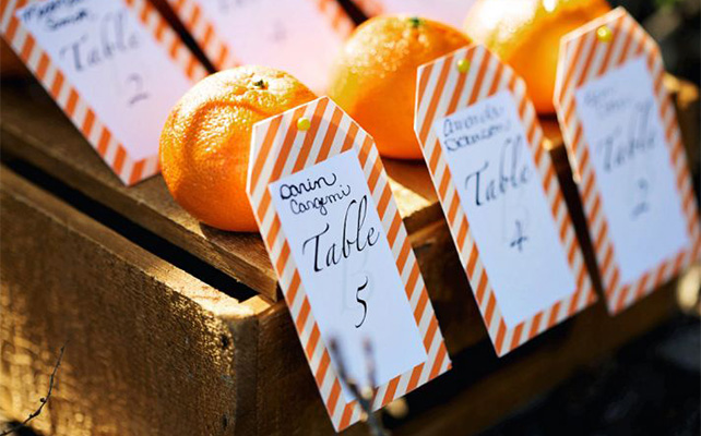 Фрукты в декоре свадебного стола