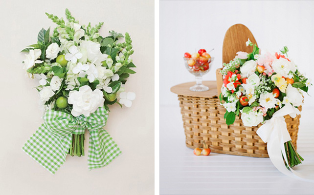 Фрукты в букете невесты