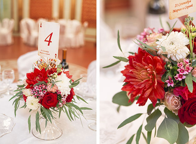 Георгины в декоре свадьбы