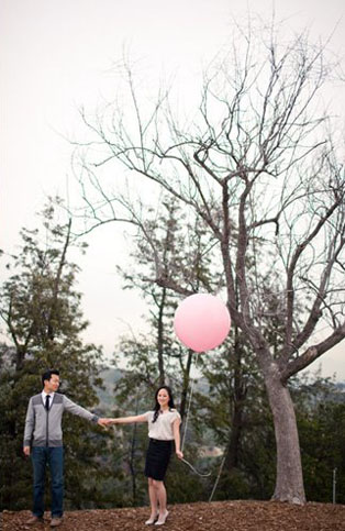 Гигантские воздушные шары, love story с большими шарами