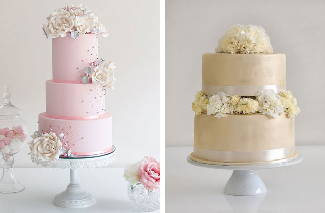 розовый свадебный торт, бежевый свадебный торт, 42 свадебных торта для роскошной гламурной свадьбы