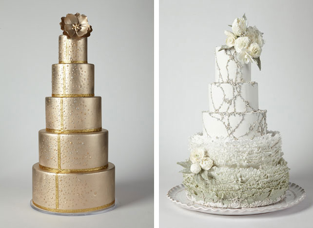 золотой свадебный торт, 42 свадебных торта для роскошной гламурной свадьбы