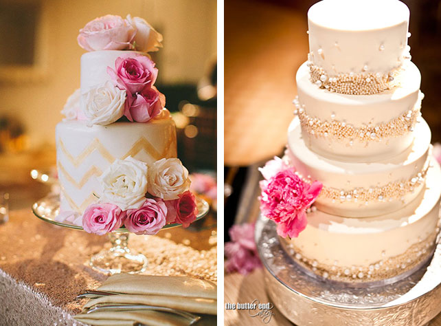 торт с узором шеврон, торт со стразами и цветами, 42 свадебных торта для роскошной гламурной свадьбы