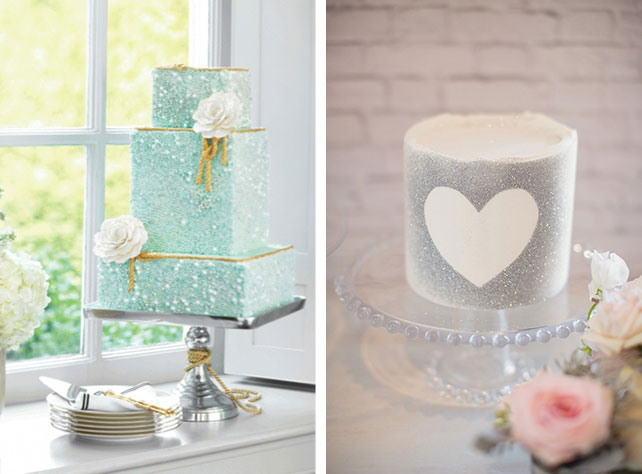 сверкающие свадебные торты, 42 свадебных торта для роскошной гламурной свадьбы