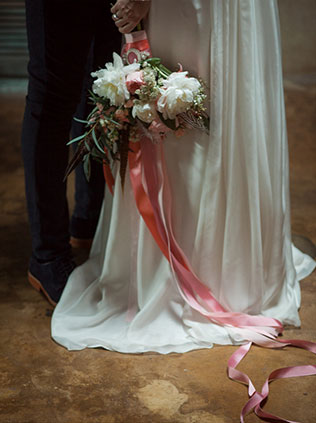 Годовщина свадьбы в стиле бохо, букет невесты