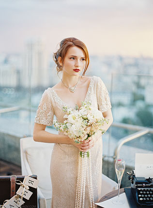 годовщина свадьбы на крыше, фотосессия на крыше