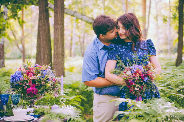 годовщина свадьбы в сказочном лесу, декор стола